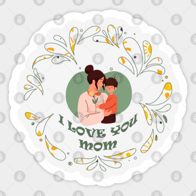 I Love You Mom 02 Sticker by Nangers Studio